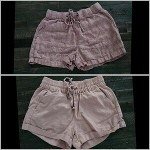 (2) shorts jr/teen size small redish and peachish color